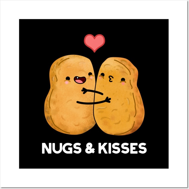 Nugs and Kisses Funny Food Pun Wall Art by punnybone